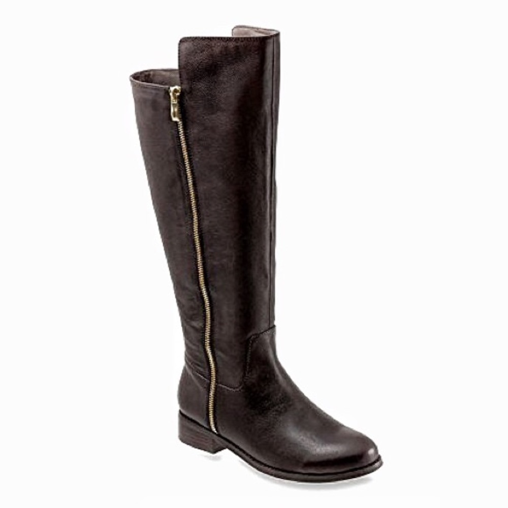 Trotters Leather Black Tall Boots